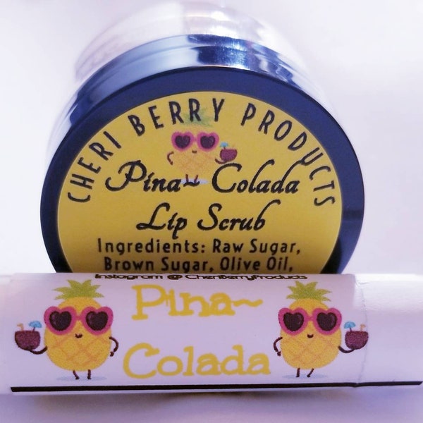 Pina Colada Lip Balm and Lip Sugar Scrub Set