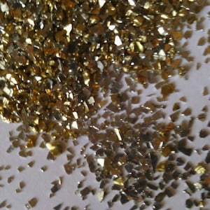 Silver and Gold Crushed Glass Chips Half Ounce or One Ounce