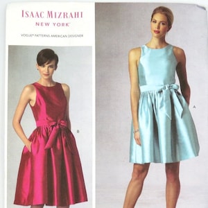 Vogue American Designer, Pattern V1434, TWO Sizes 6 - 22, Isaac MIZRAHI, 2015, Factory Folded, Cocktail Dress, Party Dress