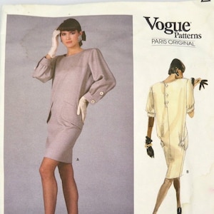 Vogue Paris Original, Pattern 2012, FACTORY FOLDED, Size 12, Yves Saint Laurent, 1988, Dramatic Dress, Evening Wear, Stylish Dress