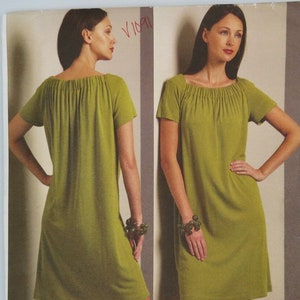 Vogue American Designer, Pattern V1091, Sizes 8-10-12-14-16, Tom & Linda Platt, 2009, Factory Folded, Gorgeous Dress, Loose Fitting Dress