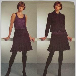 Vogue American Designer, Pattern V1067, Sizes 14 - 16 - 18 - 20, DONNA KARAN, 2008, Factory Folded, Jacket, Skirt, Women&#39;s Suit