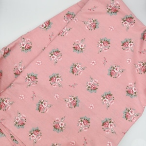Cotton Fabric, Pink Flowers Cotton Fabric, Sweet Floral Fabric by the Yard, Children&#39;s Cotton Fabric, Summer Cotton, Pink Floral Cotton