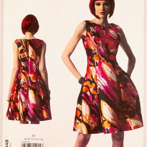 Vogue American Designer, Pattern V1348, Sizes 6-8-10-12-14, Tom & Linda Platt, 2013, Factory Folded, Gorgeous Dress, Fitted Dress