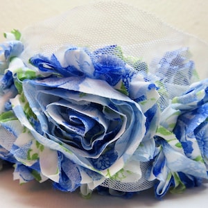 Shabby Chic Rosettes, Fabric Roses, Fabric Rosettes, Scrapbooking, Headbands, Apparel, Collage, Mixed Media, Rosette Trim, 2.5 inches wide