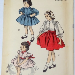 Vintage Advance Pattern, Vintage Girl&#39;s Dress, Pattern 6155, Size 2, 1950s, Little Girl&#39;s Dress Pattern, Toddler&#39;s Dress Pattern