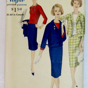 Vogue Special Design, Pattern 4026, Size 14, 1959, CUT, Suit, Single Breasted Jacket, Narrow Pencil Skirt, Slightly Fitted Blouse