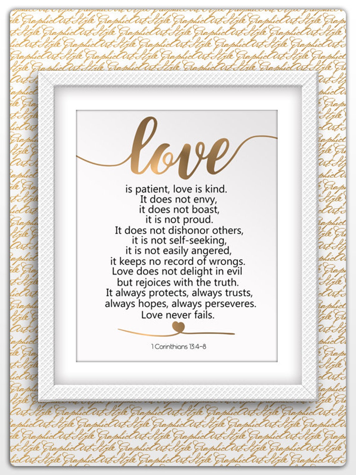 Love is Patient Love is Kind Art 1 Corinthians 1348 Bible Etsy