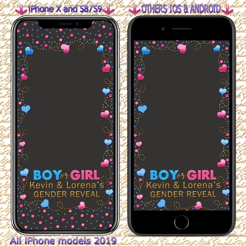 Boy or Girl Snapchat Filter Gender Reveal Snapchat Geofilter Etsy