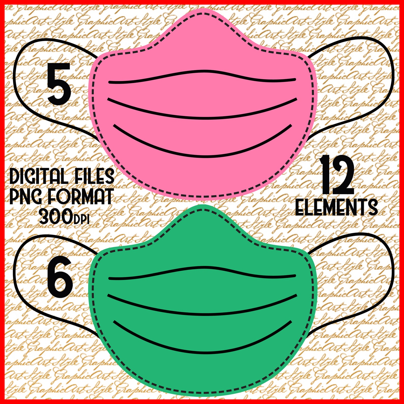 Medical Mask PNG Face Mask Clip Art Nurse Mask Print Masks Etsy