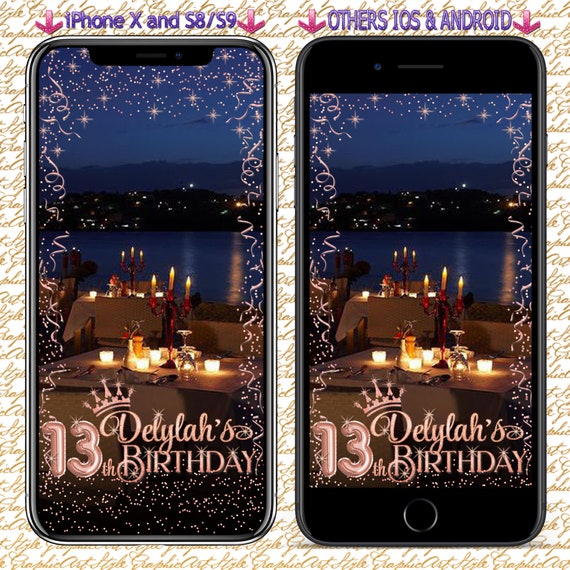 Photo 13th Birthday Geofilter Snapchat Geofilter with Photo 13th Birthday Party Geotag Bday Filter Snapchat 13th Bday Snapchat Animated Snap