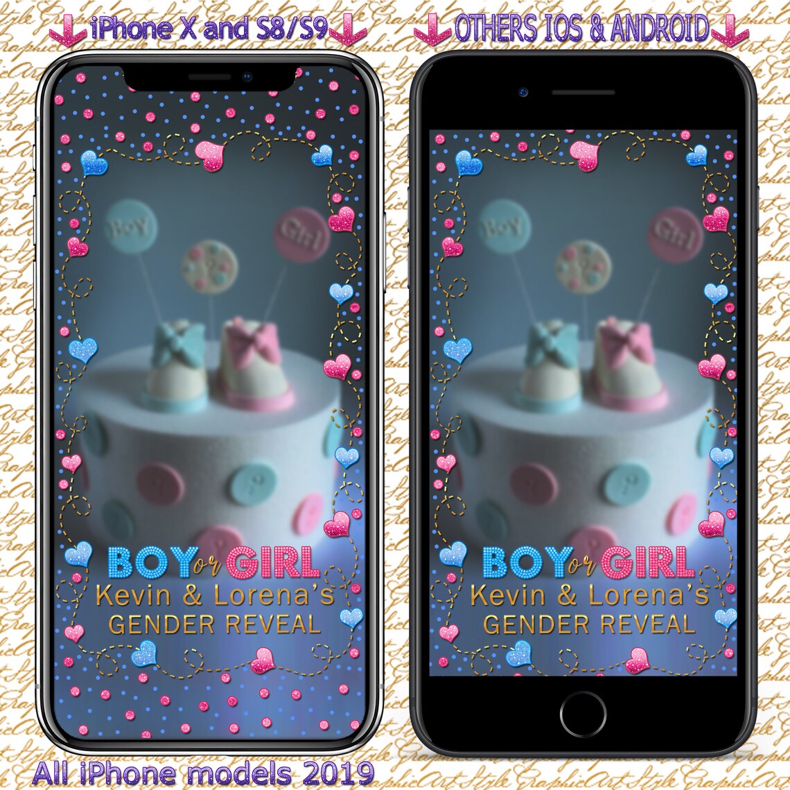 Boy or Girl Snapchat Filter Gender Reveal Snapchat Geofilter Etsy