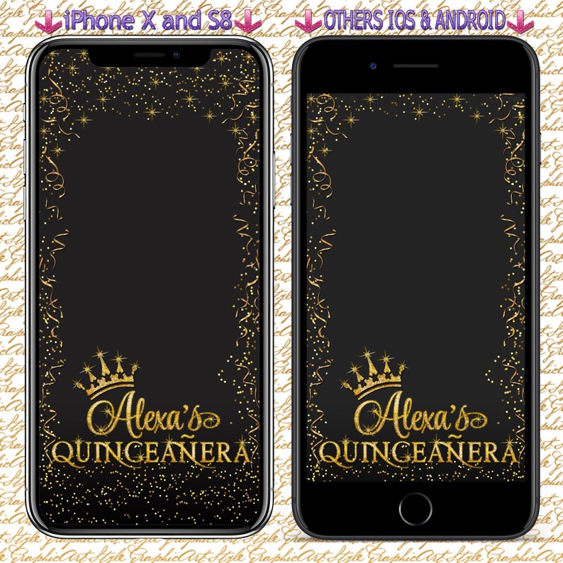 Quinceanera Filter Custom Geofilter Snapchat Quinceanera Geo Filter 15th Birthday Geotag Quinceanera Gold Geofilter Sweet 16 Filter Snapchat