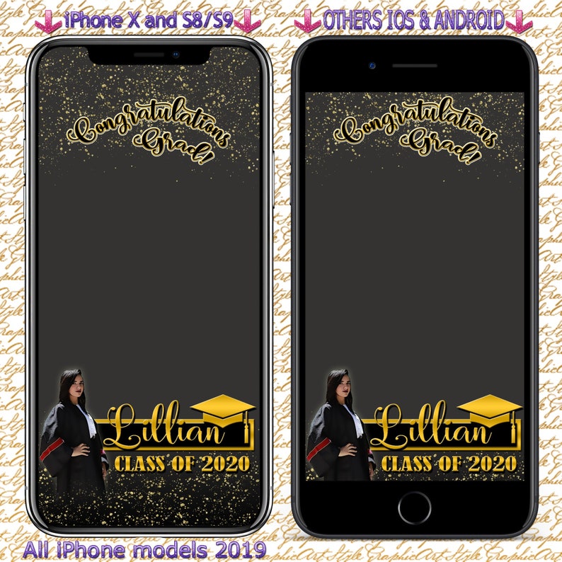 Graduation Snapchat Filter Graduation Geofilter Custom Etsy