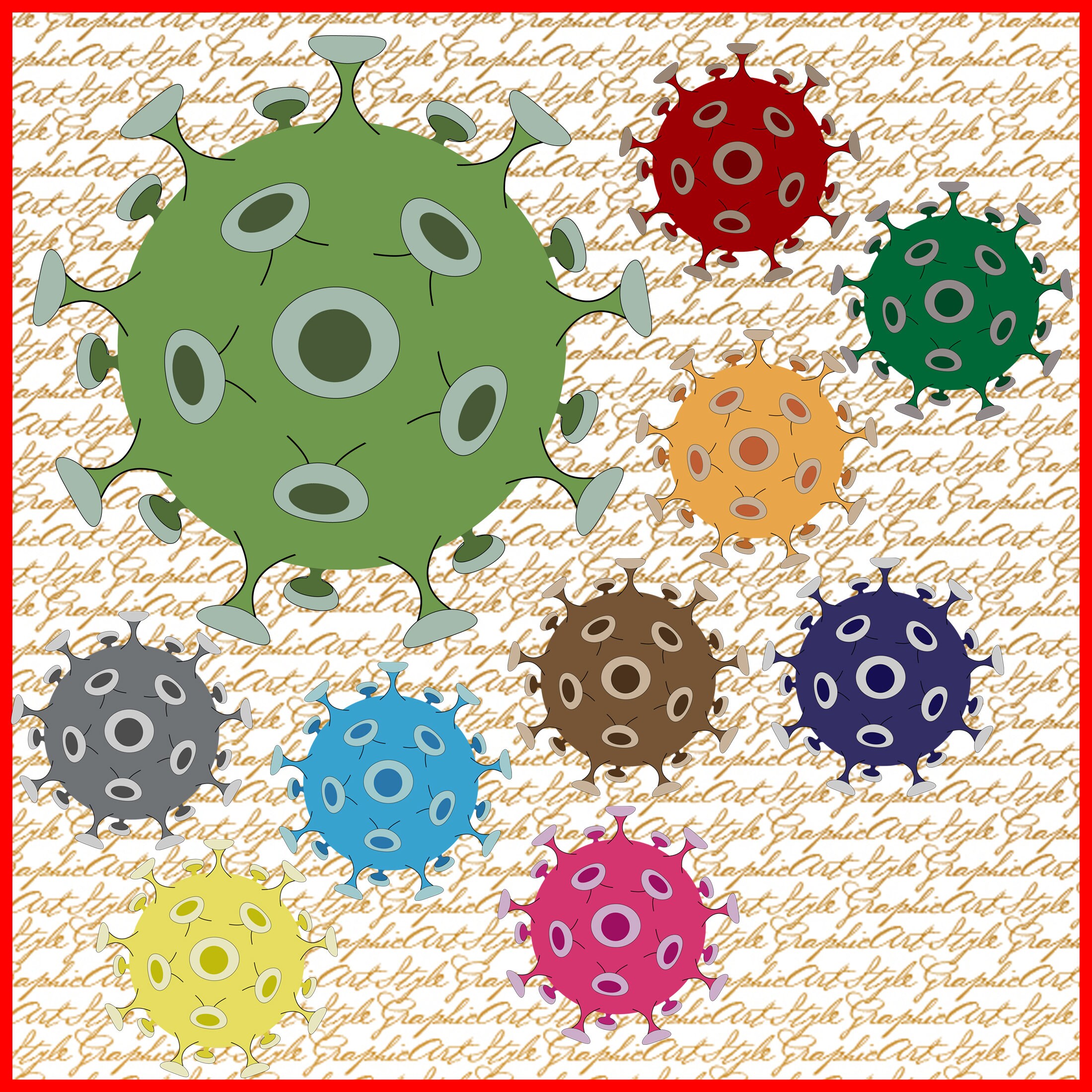 Virus PNG Virus Clip Art Virus Vector Digital Design Virus Set | Etsy