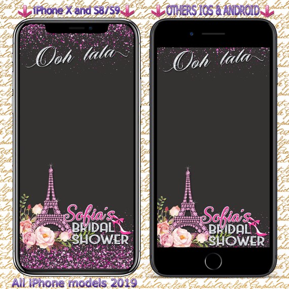 Paris Snapchat Filter Paris Brautdusche Snapchat Geofilter Etsy