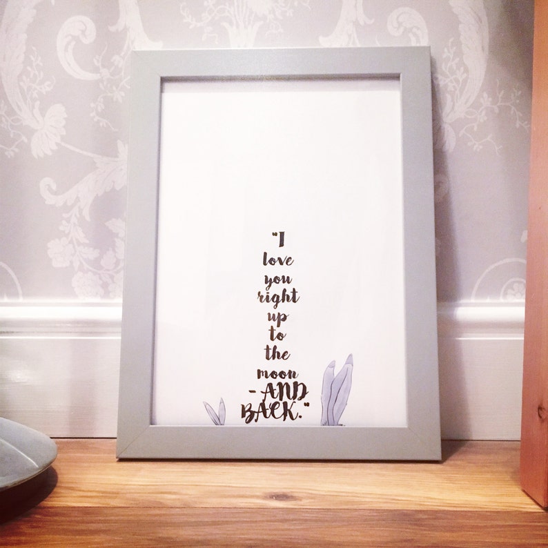 Guess How Much I Love You print A4 Etsy