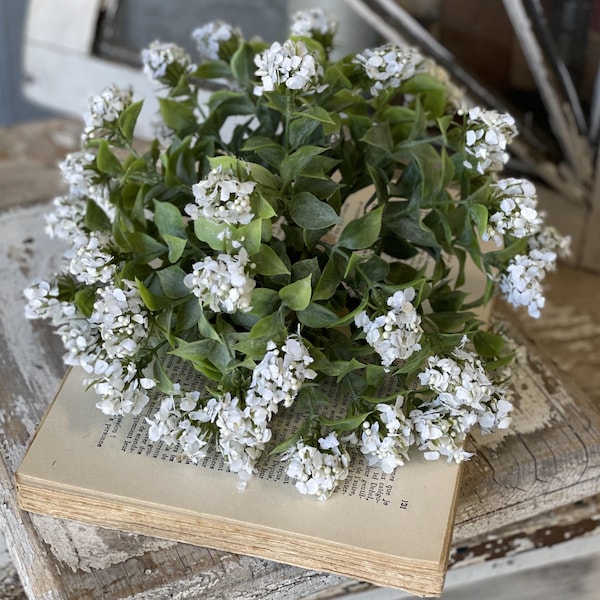 Everyday Spring Faux Floral || Cream Bloomer Half Sphere || Vase Floral || Everyday Greenery || Half Sphere Topper || Cream Greenery