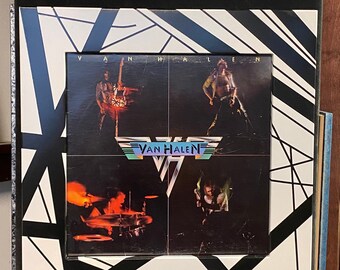 Vinyl LP Toploader frame black and white stripe finish