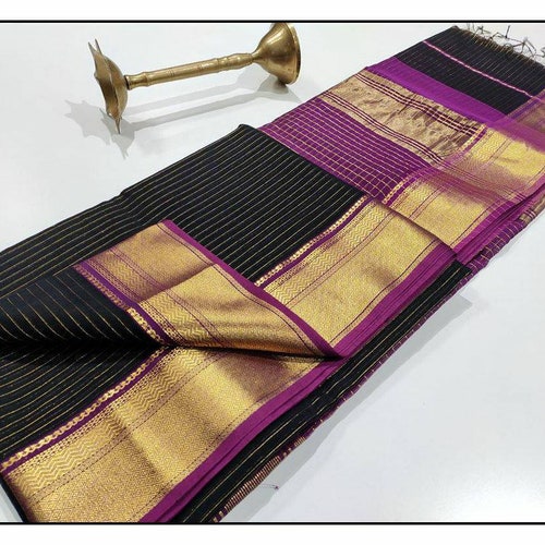 Gorgeous on sale Silk Cotton Zari Maheshwari Saree