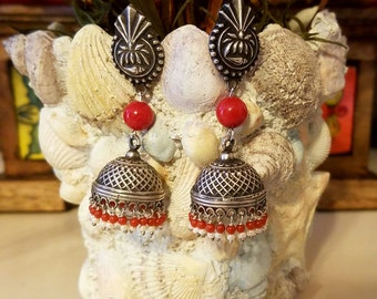 Sterling Silver Oxidized Everyday Wear Jhumka