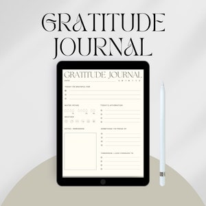 Digital Gratitude Journal | Cream, Aesthetic