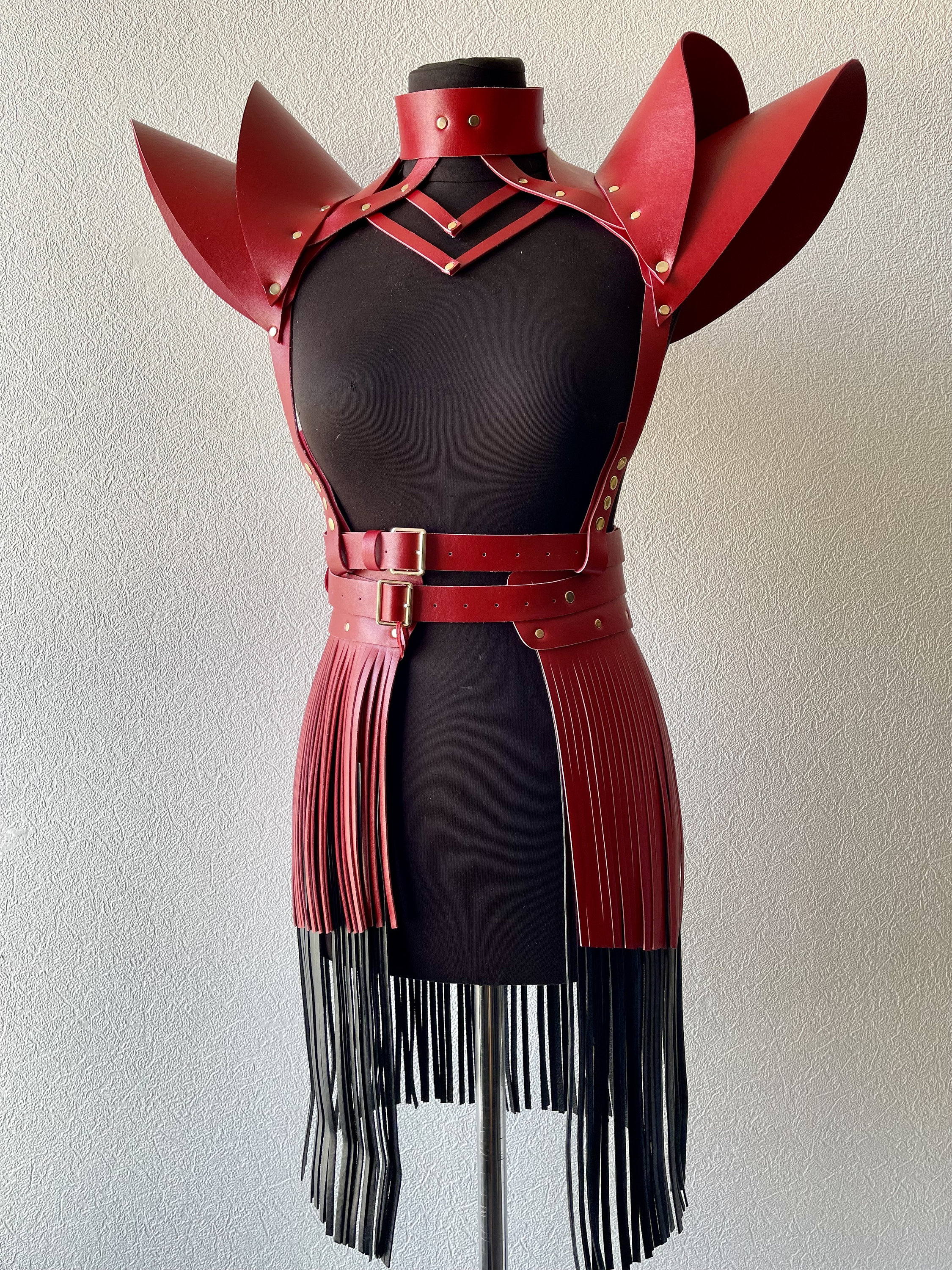 Toneelset, rave-outfit, set met rok met franjes, set om te dansen, festivalkleding, performancekleding