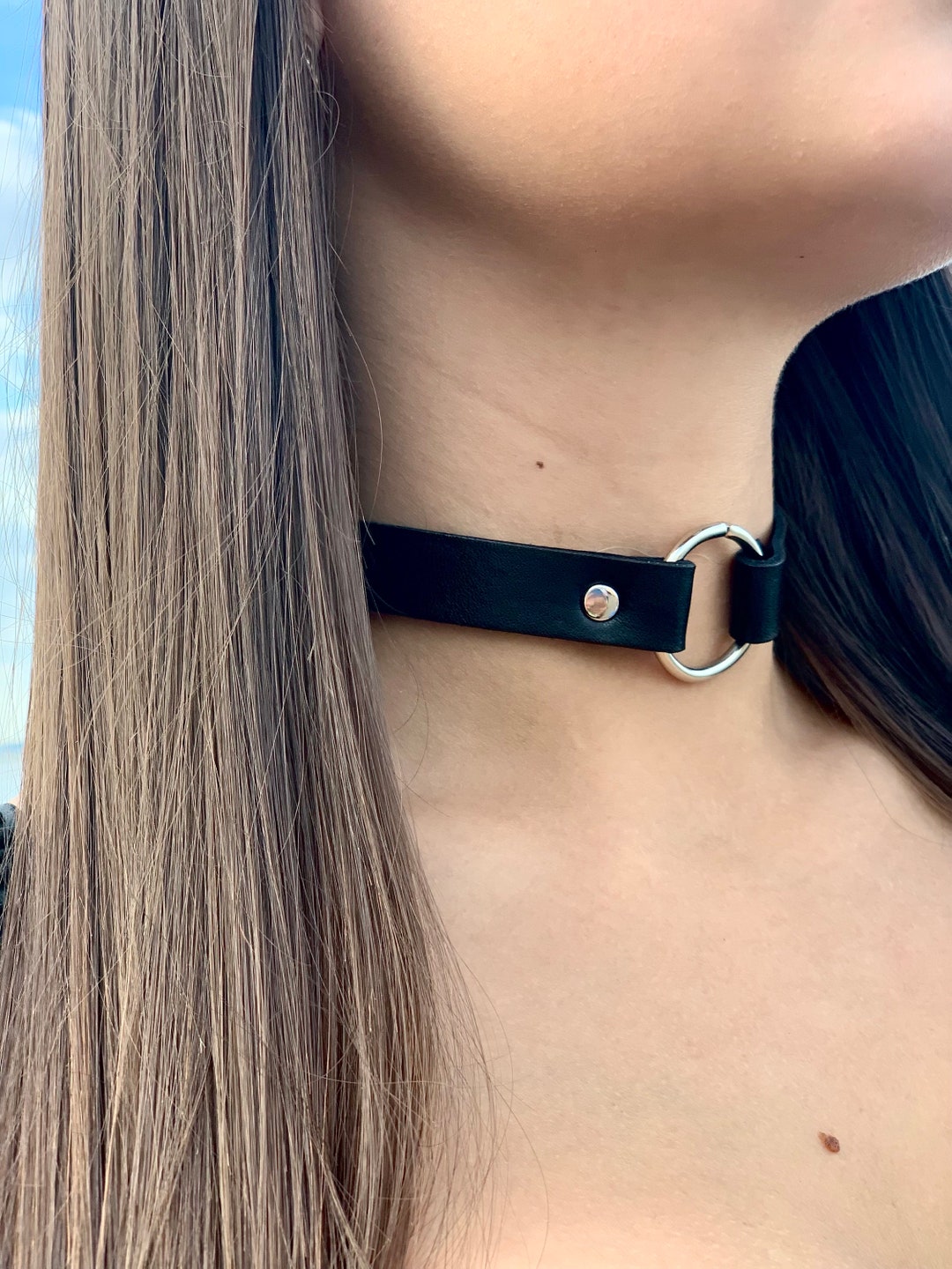 Choker,leather Choker,vegan Leather Choker - Etsy