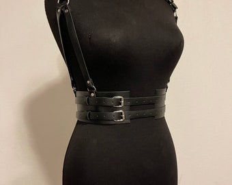Corset harness,harness vegan leather belt ,vegan leather corset