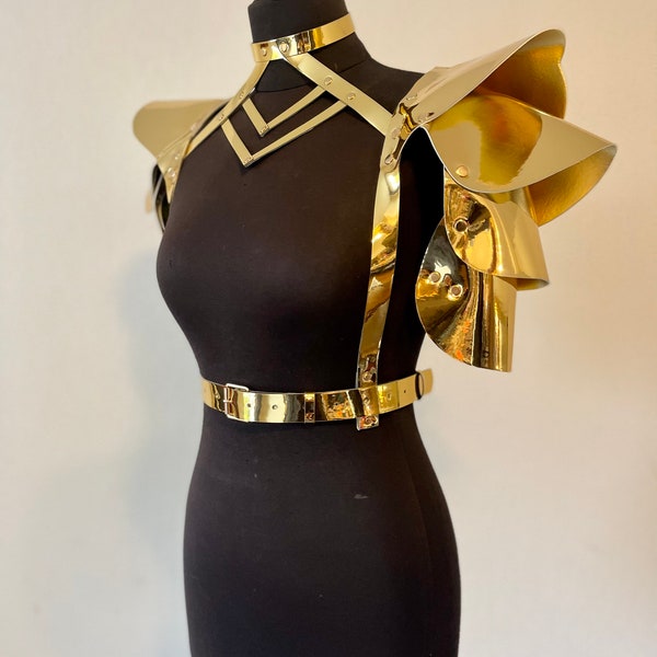 Golden armor,armor harness,cosplay harness,festival wearing