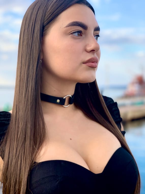 Choker,leather Choker,vegan Leather Choker - Etsy