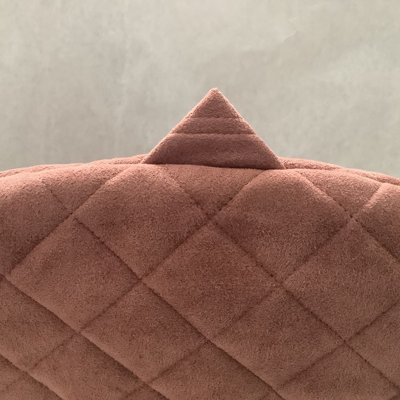 Quilted Tea Cozy in Tan Coloured Ultrasuede Machine Washable Tea Cosy, Large Cover for Teapot, Fits 6 Cup Teapot image 5