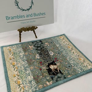 Coussin chauffant isolé William Morris : support chauffant pour casserole matelassé turquoise