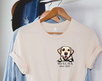 Labrador Dog Mom Shirt Crewneck, Custom Dog Themed Gifts Dog Owner TShirt Dog Dad Memorial Gift Tee Dog Loss Tee Shirt Funny Dog Face Tees