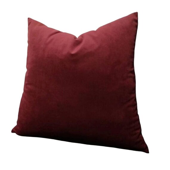 Throw pillow maroon velvet pillow coversmaroon velvet Etsy