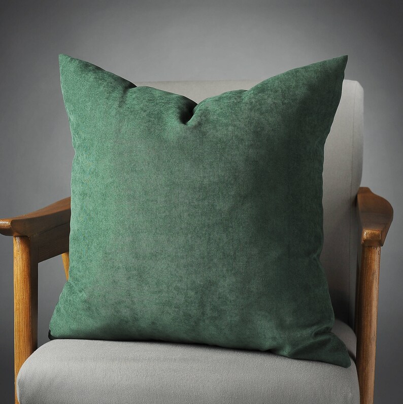 Throw Pillow Green Velvet Pillow Covers in Size 20x20 Inches Etsy