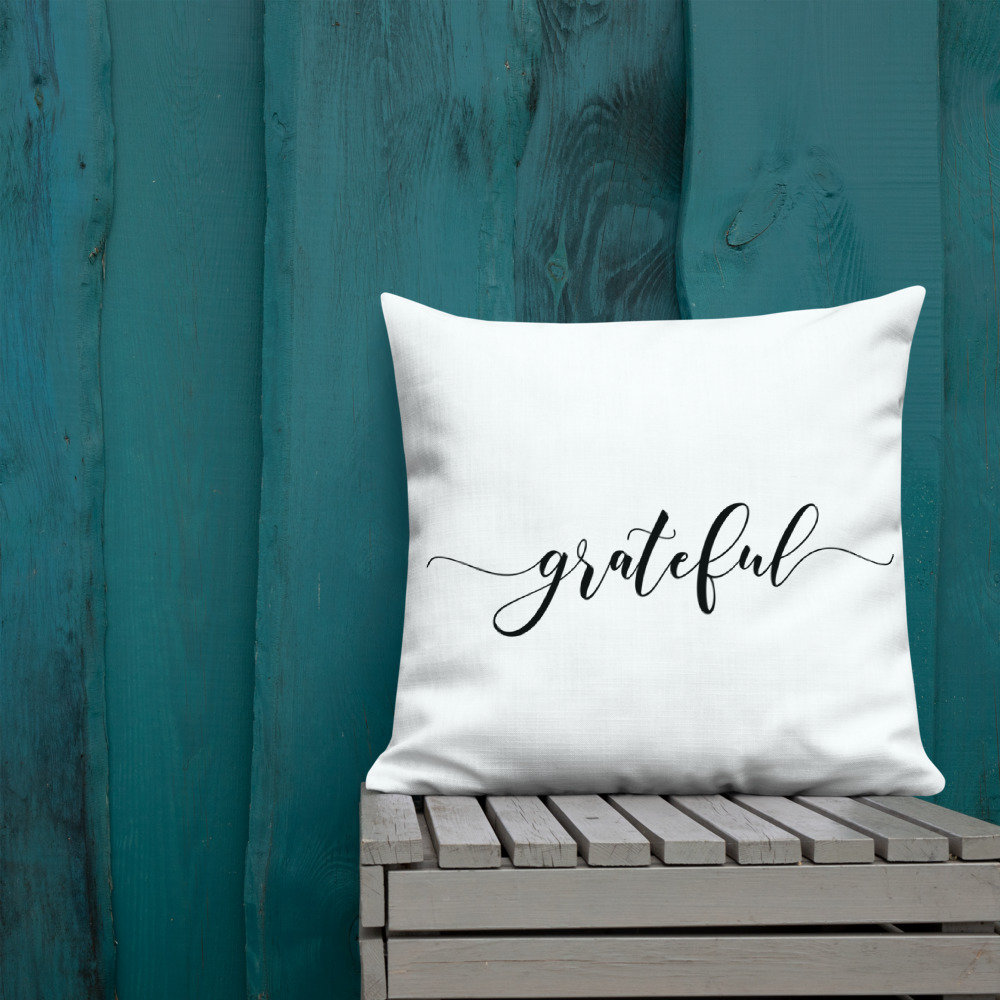 Lumbar pillow grateful pillow grateful cushion pillow Etsy