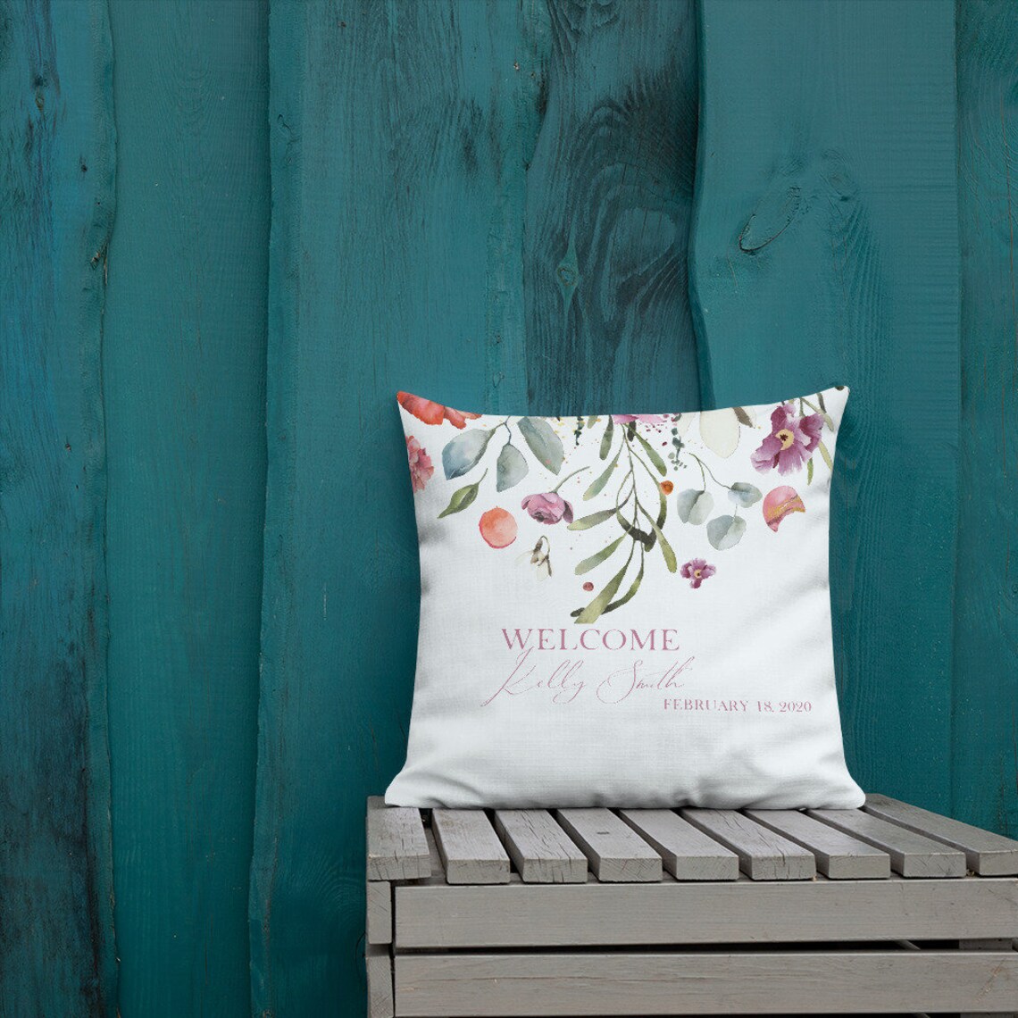 Throw pillow personalized pillow gift 1st birthday throw Etsy