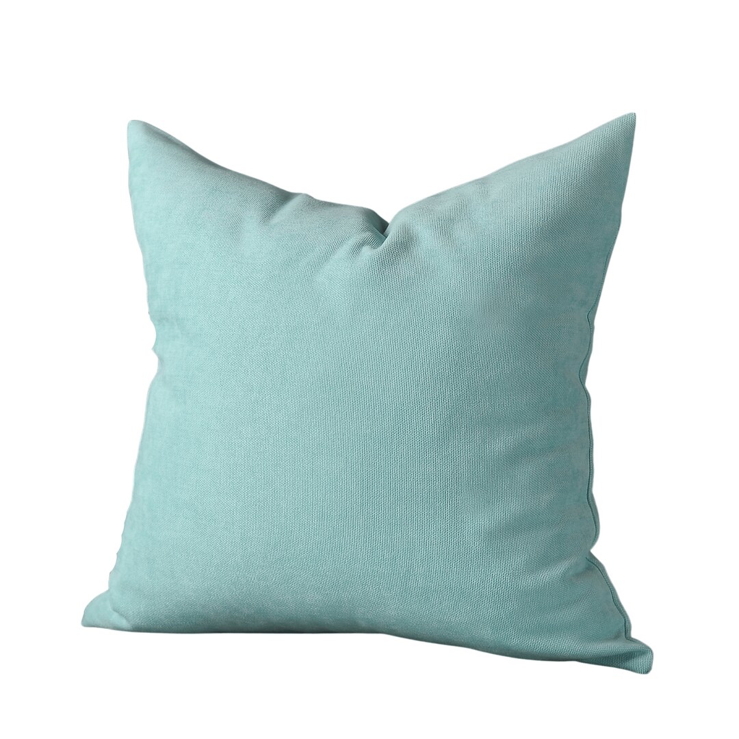 Aqua Pillow Cover Throw Pillow Cover Decorative Cushion Etsy