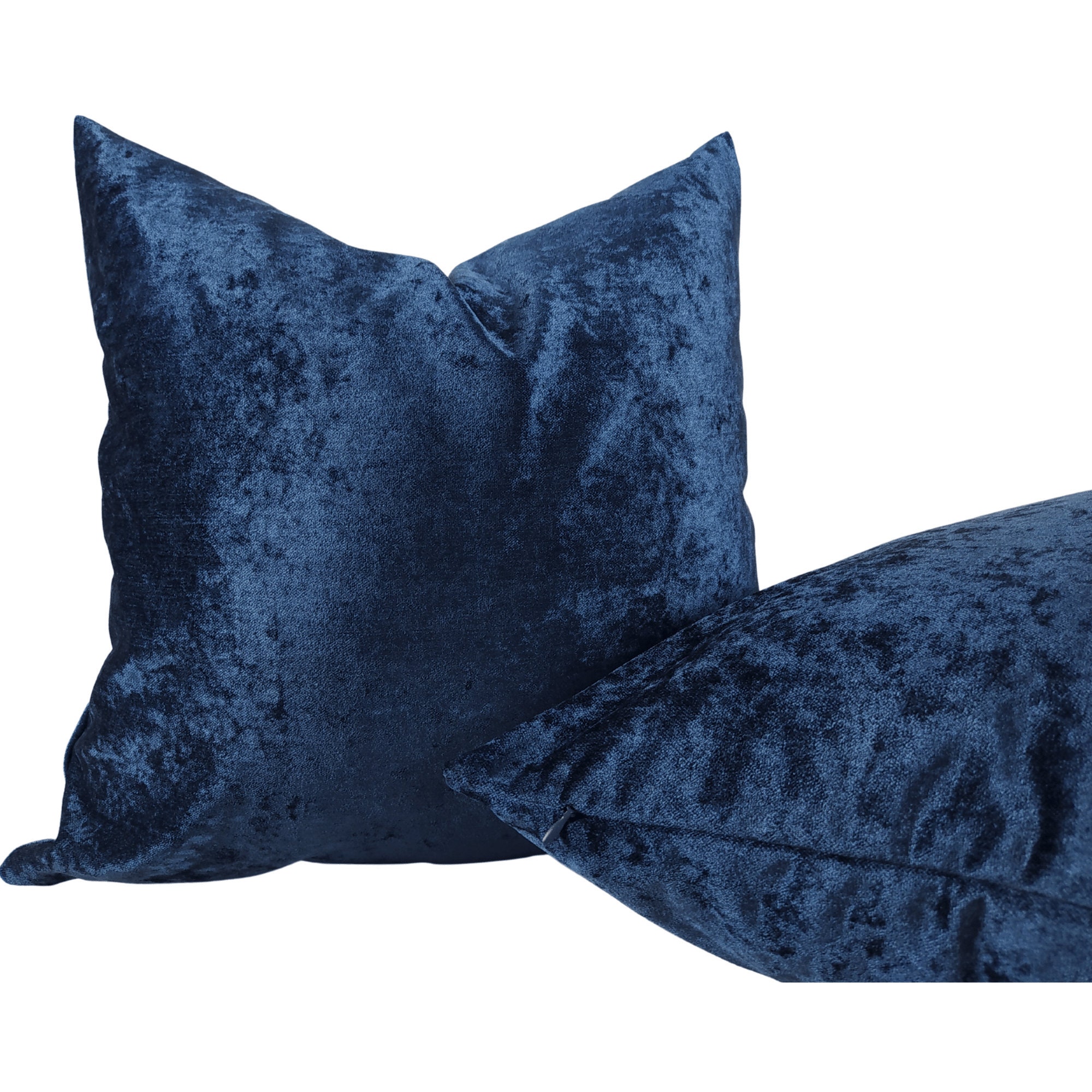Throw Pillow Blue Chenille Pillow Covers Blue Chenille Etsy