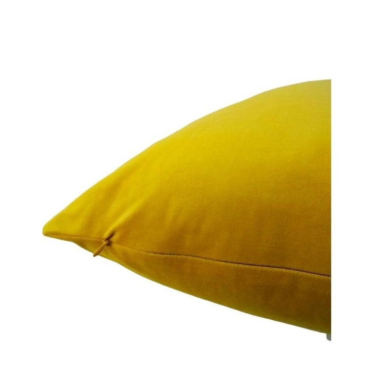 Lumbar pillow yellow velour pillow covers yellow velour Etsy