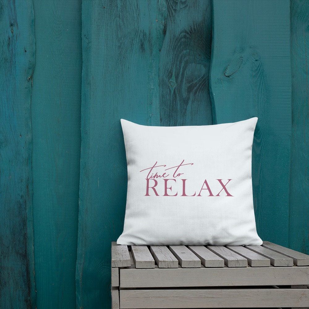 Relax Lumbar Pillow Relax Pillow Relax Throw Pillow Relax Etsy UK
