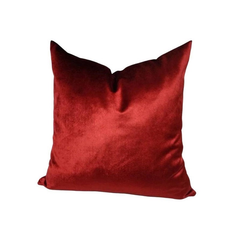 Throw pillowred velvet pillow covers Christmas pillow Etsy