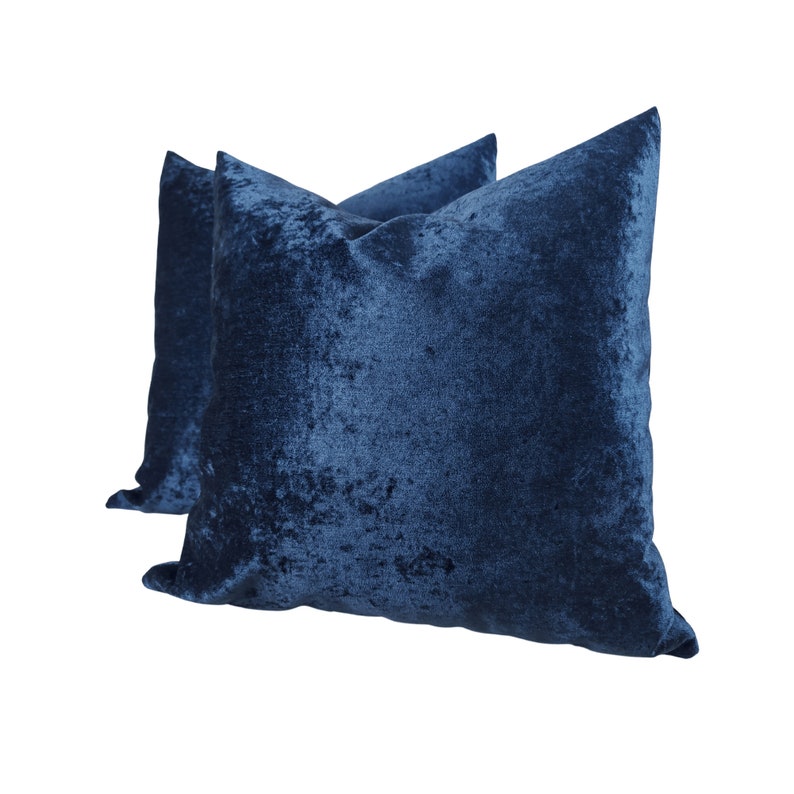 Throw Pillow Blue Chenille Pillow Covers Blue Chenille Etsy
