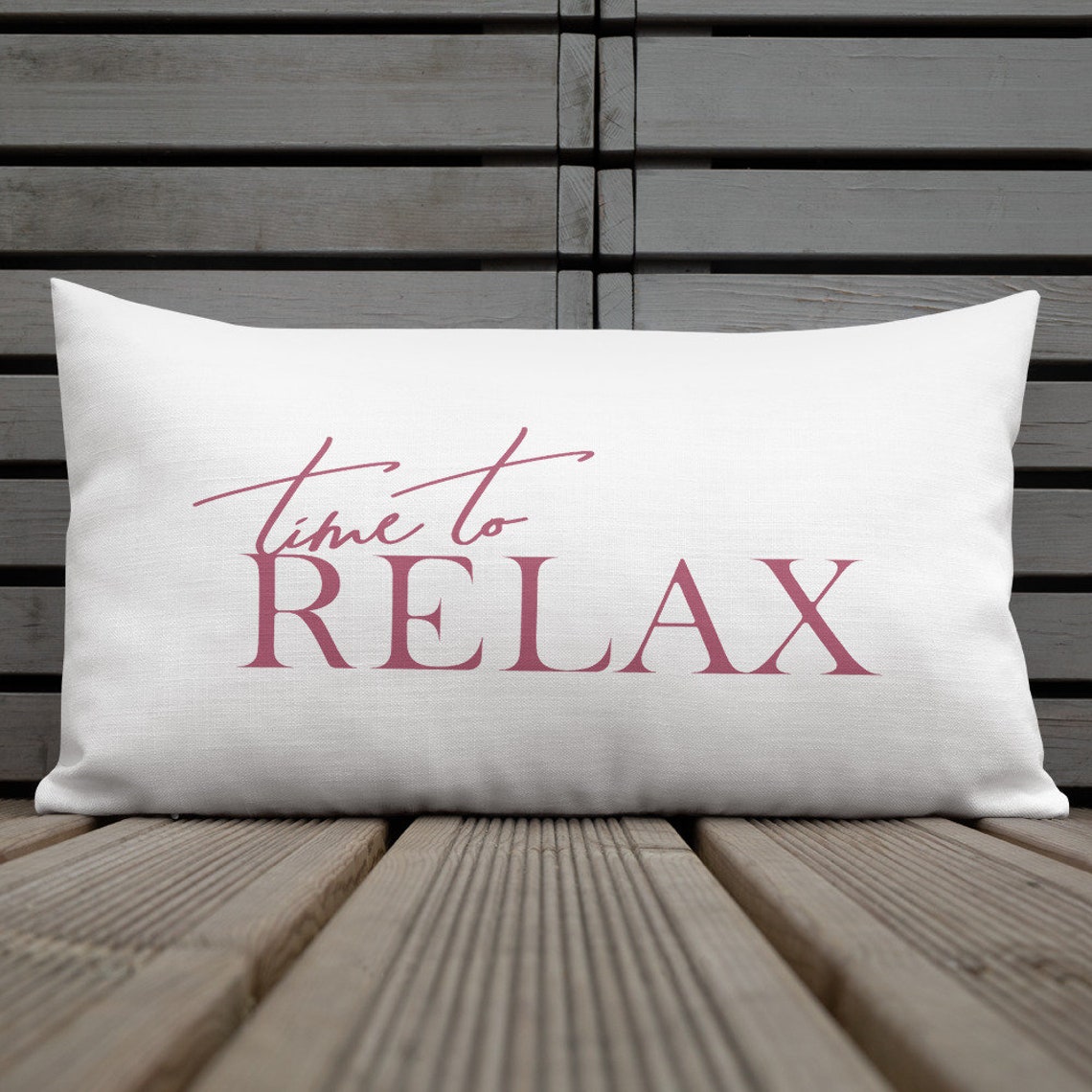 Relax Lumbar Pillow Relax Pillow Relax Throw Pillow Relax Etsy UK