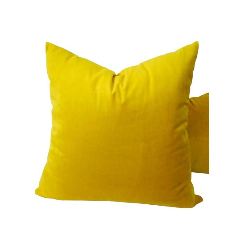 Lumbar pillow yellow velvet pillow covers yellow velvet Etsy