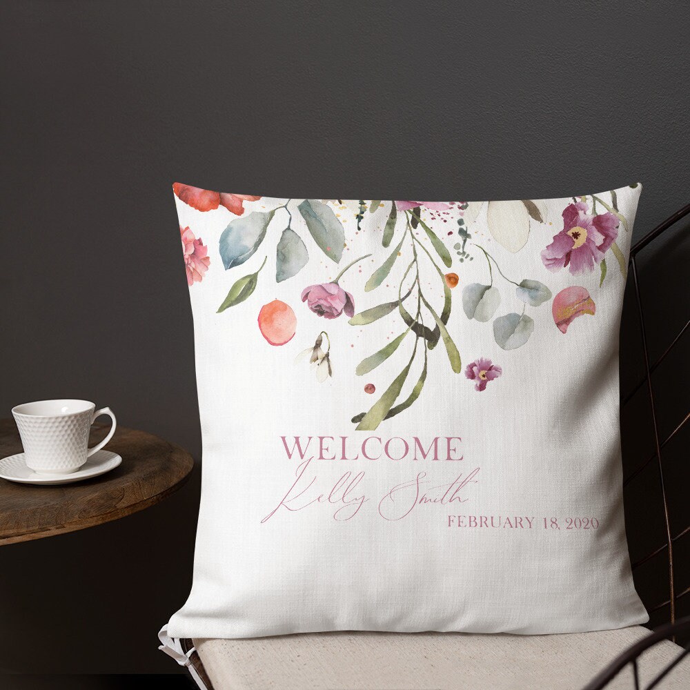 Throw pillow personalized pillow gift 1st birthday throw Etsy