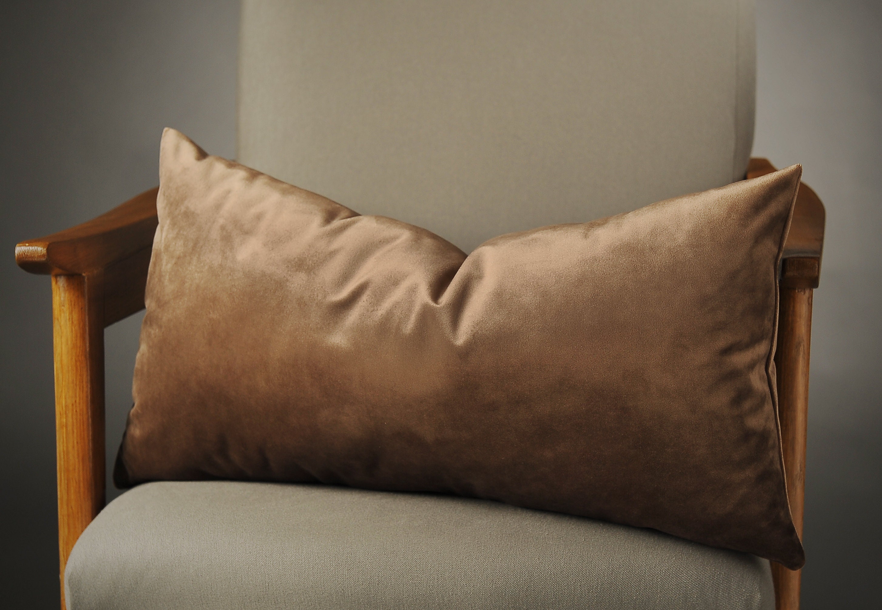 Lumbar pillow brown velvet pillow covers brown velvet Etsy