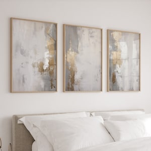 Conjunto de 3 impressões de pintura acrílica abstrata, arte neutra, impressão moderna, pintura acrílica, pôster minimalista moderno, decoração de parede para impressão