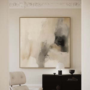 Zeitgenössischer abstrakter Kunstdruck, sanfte beige druckbare Kunst, neutrales, modernes minimalistisches Poster SOFORT-DOWNLOAD druckbare Wanddekoration